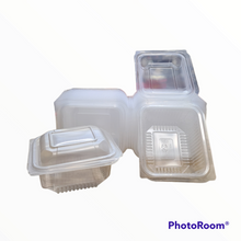 Carica l'immagine nel visualizzatore di Gallery, Vaschette polipropilene con coperchio 50 pz